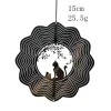 Decorations Kawaii Cat Wind Spinner Catcher Pet Lover Hanging 3D Vision Flowing Mirror Whirling Wind Chimes Turns Pendant Yard Garden Decor