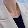 Collier en acier en titane Tulip populaire sur Internet non décoloré pour les femmes et la chaîne de la clavicule haut de gamme pour empêcher les allergies