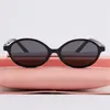 검은 증기 펑크 타원형 타원형 여성 레트로 브랜드 디자이너 개인화 된 패션 쿨 여름 UV400을 판매하는 선글라스