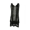 Femmes Crochet Knit Swimwear Cover Up Sexy Sans manchettes Hollow Out Robe de plage Summer Casual Camisole Swimsuit Court
