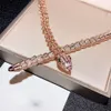 Chokers Collier Python Top Bijoux de haute qualité pour les femmes Snake Pendants épais fins fines luxueuses luxueuses AAA Zircon Drop Livilor Collac OT3YB