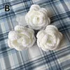 Dekorativa blommor virkade rosblommorhuvudet färdig handstickad handgjorda stickade ull för DIY-hårnålar brosch smycken