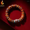 Strand tibetanische Ochsenknochenverzierung Gabala Handwerk ethnischer Stil Destgiertes Männer- und Frauen farbenfrohe Perlen Mantra Textarmband