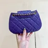 Bolsa de mensajero pequeño de 21 cm Lambsking Bag Designer Mujer Mirror Cadena Bolso de la cadena Bolso de bolso de diseño de alta calidad con caja C441