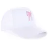 Moda unissex bowknot beisebol tap de caminhão ajustável Visor liso tampa snapback malha curva homens mulheres casuais chapéu de verão