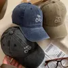 Berets Retro gewaschen alte Kirschbaseballmütze für Frauen Männer sticken breite Hüte Sonnenvisoren Hut Höchst
