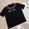 Fashion T Shirt Womens High Quality Cotton Round Neck Tee Embroidery Versatile Casual Short Sleeve Tshirt Women Summer Clothing Embroidery fashion short sleeve