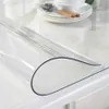 Weichglas Tischmatte 20 mm PVC transparente Tischdecke wasserdichte rechteckige Abdeckkissen Küche Öldicht 240430