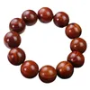 Stron en bois perles de prière en gros bracelet de santal rouge artisanat artisanat et femmes rift grain petit trou orna