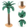 Decoratieve bloemen 2 pc's Palm Tree Pot Green Plant Scene Plastic bomen voor decor mini -architectuur Accessoires DIY PVC