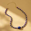 Colliers pendants Colliers de pierre naturelle de la céramique créative pour femmes Retro Simple Ladies Street S 2024 Bijoux de mode