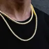 Colliers de pendentif Nouveaux colliers classiques 4 mm de tennis Ice Out Collier pour hommes Bijoux Hip Hop Womens 8/16/18/20/24/0