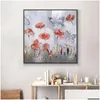 Schilderijen abstracte bloemen met vlinder schilderen op canvas handgeschilderde olie handgemaakte decoratieve muur kunst forele kamer drop dhskg