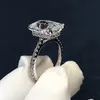 Vintage Radiant Cut 3CT Lab Diamond Ring 925 Sterling Silver Bijou Engagement Wedding Band Rings for Women Bridal Party Jewelry 303y