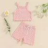 Ensembles de vêtements pour bébé fille Summer Summer Summer Floral Print sans manches Cami Tops Shorts Set Infant 2pcs Vêtements
