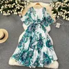 Sıradan Elbiseler Yaz Plaj Tatil Seyahat Maksi Elbise Kadınlar İçin Bohem Alabiya Moda Müslüman Gevşek Sashes Chiffon Uzun Vestidos Seaside 2024