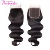 Body Wave 13x4 Spets Frontal Human Hair Brazilian HD Front Endast 4x4 Transparenta stängningar PRE PLUCKED Remy 240419