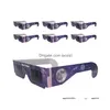 Lunettes 3D 500 x papier d'éclipse solaire total pour le cadre de visualisation Protégez vos yeux de la maison électronique de livraison de gouttes 231025 O DHTFK