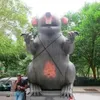 8mh (26 pieds) avec ventilateur extérieur extérieur géant géant gonflable de souris gris gonflable de rat pour la publicité