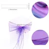 SASHES 50 PCSLOT Weddingstoel Decoratie Organza knoopbands BOWS BOWS VOOR PARTY BANQUET EVENT Decors drop levering home Garden te Home Favor DHWVT