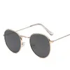 2024 Classic Small Frame Round Sunglaquemen Brand Designer Alloy Mirror Sun Glasses Vintage MODIS 240425