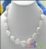 Bijoux de perles authentiques énormes 18quot1520 mm Natural Sea Baroque Collier de perles blanc 14K1802846