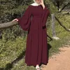 Etnische kleding moslim ramadan jurk khimar hijab abaya flare mouw islam abayas voor vrouwen dubai kaftan turkish bescheidenheid gewaad jilbab