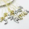 Chains 6 Pieces Chunky Ballon Shape Letter Pendant Inital Necklace Charms Jewelry Women Gift 52847