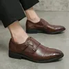 Chaussures décontractées 2024 Cuir pour hommes à lacets britanniques Oxford Mens classiques Business Dress Mood Big Taille 48
