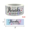 Labels Tags Groothandel 1x3inch Holographic Thank You Bag en Box Gift Sealing Sticker Label Rainbow Self Seal Packing Homemade Diy Pa Dhnew