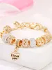 Strand 1pc Elegante lega fai -da -te Love Grande buca Bracciale da donna in rilievo