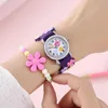 Montre-bracelets en jeu 3 pièces de montres florales avec colliers et bracelets pour enfants combinaison de cadeaux mignons