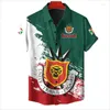 Chemises décontractées pour hommes Impression complète Burundi Flag Carte Graphique pour hommes à manches courtes Hawaiian Beach Mens Mens National Emblem Blouses Tops