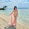 Frauen Badebekleidung 2024 Französische Romantik Bikini Frauen Badeanzug Liegestütze Badeanzug sexy Frühlingsferien Schwimmbeachwege