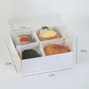 Geschenkwikkel Cupcake Container met display raam vasthouden 4/6/12 Standaard cupcakes doos gebak Cake Trays Holder