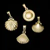 5pcs/Los 316L Edelstahl Gold plattierte Seesternschuhe Jakobsmuschel Krabbenschale Charmanhänger für Halskette Schmuck DIY MACHEN RETRO 240511