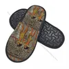 Slippers Hiéroglyphes égyptiennes anciennes pantoufles pour les femmes hommes moelleux hiver chaud intérieur