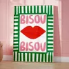 S Maximalist Compromise Pink French Citat Bisou Bonjour Bonne Nuit Wall Art Canvas Målning Affisch vardagsrum Hemdekoration J0505
