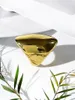 Кластерные кольца Ghidbk Бесплатная тарниш из нержавеющей стали золотой Pvd Pvd с кусочками с двумя слоями Band Ring для женского уличного стиля ювелирные изделия