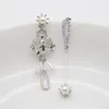 Orecchini a pennaglietta Jztop Cute Clown Clown Crystal Crystal Drop Woman IMitazione di lusso perle asimmetriche Oregrena lunghe Oorbellen