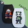 Pet Summer New Cartoon Panda Print Vest Cat/dog Small and Medium-sized Breathable Clothing Tops Are Versatile