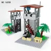 Militärzubehör Armee Kanonenzaun WW2 Sentry Tower Netto Bausteine Ziegelversammlungen Teile DIY -Konstruktion Modell MOC SET 240428