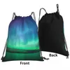 Backpack Lindas Luzes do Norte Backpacks Portable Sacos de cordão portátil Pacote de bolso Bolsa Bag Book for Man Woman School