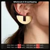 Pendientes colgantes Enfashion Vintage Big Circle Matte Matte Gold Color Fan Earings Drop For Women Jewellry Long Arendería Brinco