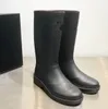 Designer Rain Boots Square Toe Dames Rainboots Dikke Sole enkel Waterdichte laars Fashion Rubber Boot Groen Witte zwarte laarsjes