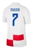 2024 Kroatien Soccer Jersey New 2024 Kroatie National Team Modric Kovacic Pasalic Perisic Football Shirt Men Kids Kit Set Home Away Blue Men Size S-4XL Uniform