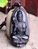 Colliers pendants Amitabha Tathagata Bodhisattva Collier noir sculpté Bouddha Lucky Amulet pour femmes Men Sendents Bijoux Drop5438583