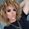 Nuova donna a vendita calda per le donne ricci di capelli ricci di fibra chimica set parrucca piccola testa esplosiva esplosiva all'estero