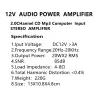 Amplificador AK270 Mini 2.0 canal Audio Audio Amplificador 2x20W Música digital Player DC 12V para automóvil