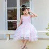 Mädchenkleider Sommer mittlere Kinder Baumwolle Großer Schmetterling Slip Kleid Prinzessin Mädchen mit bunten Kleidern